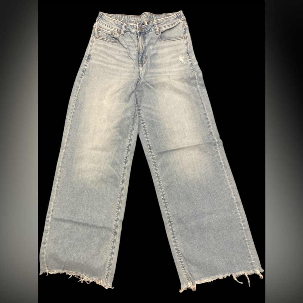 American Eagle, Super High-Rise Baggy Wide Leg Jeans, Size 6